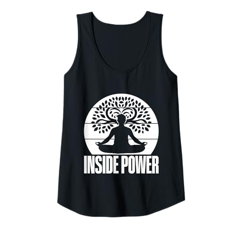 Damen Pilates Enthusiasten Inside Power Pilates Tank Top von Pilates Sprüche Designs Für Frauen Männer