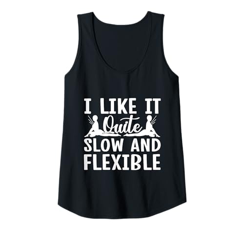 Damen Pilates Enthusiasten Like It Slow & Flexible Pilates Tank Top von Pilates Sprüche Designs Für Frauen Männer