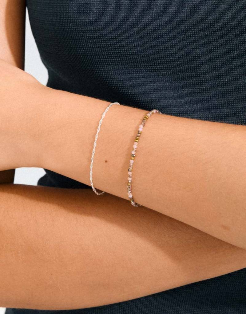 Pilgrim - Bellamy - 2-in-1-Geschenkset mit versilberten Armbändern von Pilgrim