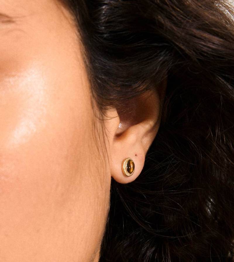 Pilgrim - Between - Vergoldete Ohrringe-Goldfarben von Pilgrim