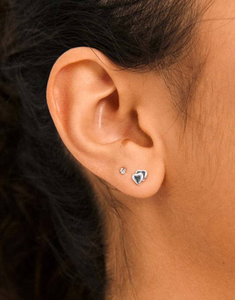 Pilgrim - Halo - 3-in-1-Geschenkset mit versilberten Ohrringen von Pilgrim