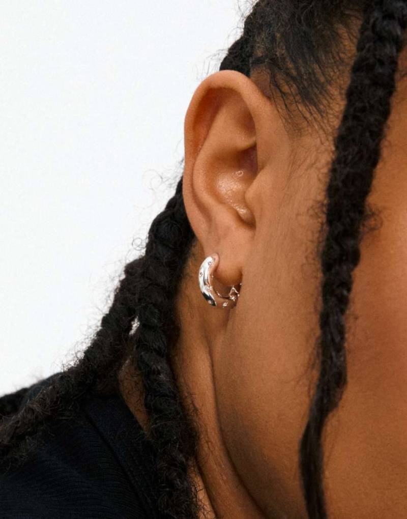 Pilgrim - Nevaeh - Versilberte Creolen von Pilgrim