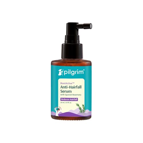 Pilgrim RootActive Anti-Haarfall-Serum mit spanischem Rosmarin, Koffein, Biotin, Capilia Longa, Sägepalme (30 ml) | Stärkt die Haarwurzeln, reduziert Haarausfall & erhöht die Haardichte | Männer und von Pilgrim