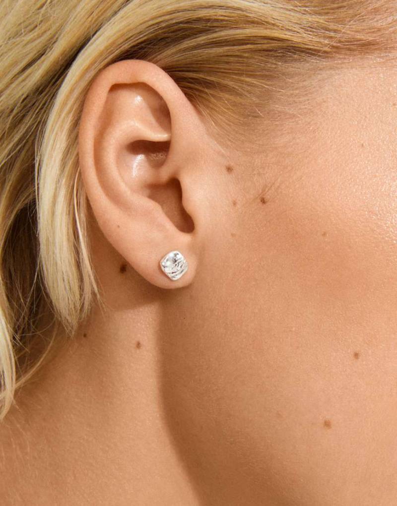 Pilgrim - Sense - Versilberte Ohrstecker von Pilgrim