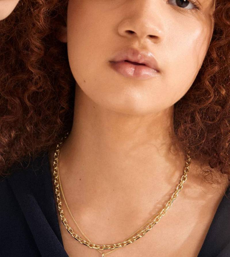 Pilgrim - Sparkle - Vergoldete Halskette im 2-in-1-Set-Goldfarben von Pilgrim