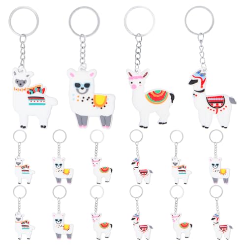 Pilikoll 16 Stück Alpaka Keychain Alpaka Hängen Schlüsselanhänger Dekorative Tier Anhänger Schlüsselanhänger Alpaka Schlüsselanhänger für Party Mitgebsel, Kindergeburtstag von Pilikoll