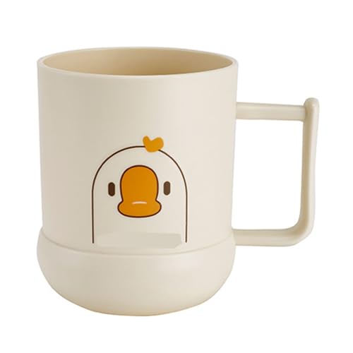 Cartoon Zahnbürste Tasse Kinder Zahnbürsten Tasse runde Zahnbürstenhalter Wasserbecher für Haushaltsbüro Reise Plastik Zahnbürste Tasse langlebige multi funktionale Standardgröße (L) von Pilipane