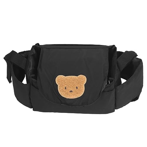 Kinderwagenbecher Bag Großer Stauraum tragbarer Kinderwagen Organizer -Tasche mit isolierten Taschen für Windelhörnchen Spielzeug im Freien im Freien Polyester Stoff (Stil 1) von Pilipane