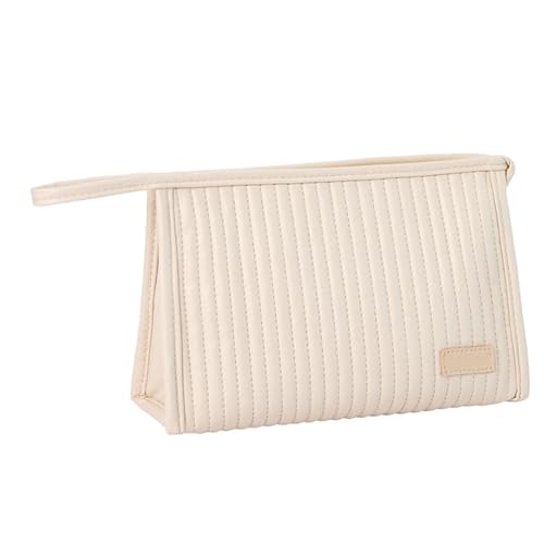 Kosmetikbeutel Toilettenorganisator PU Leder Travel Make -up -Tasche stilvolle tragbare multifunktionale modische Accessoire für Frauen Reisende Reisende von Pilipane