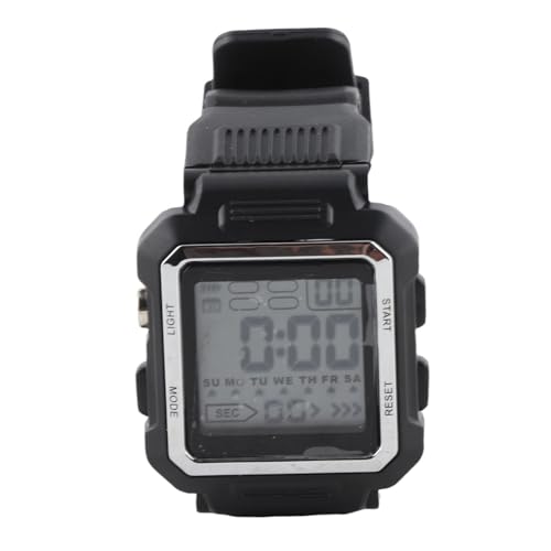 Männer Digitale Uhr wasserdichte Stoßdämpfer Surfwache mit LED Backlight Stoppwatch Alarmkalender 50m wasserdichtes Gummiband für Sport im Freien im Freien (Schwarz) von Pilipane