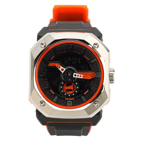 Männer beobachten Digitale Sportwache Dual Display LED wasserdichte Stoßdichtungsfeste Multi funktional zum Wandern Fischerei Schwimmen Outdoor Aktivitäten Harz Edelstahl TPU 43,3 von Pilipane