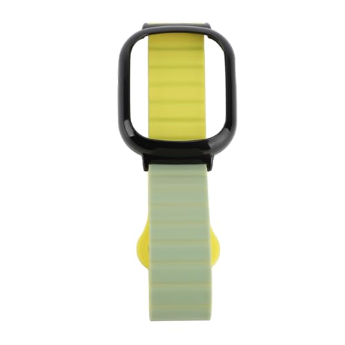 Magnetisches Smartwatch -Band für Uhr 4 Silikonarmband PC Frame Schnellfreisetzung Ersatz für Smart Watch Armband (Grünlich gelb) von Pilipane