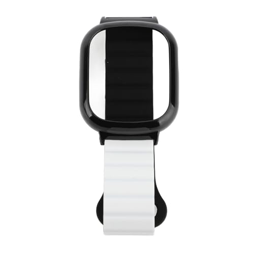 Magnetisches Smartwatch -Band für Uhr 4 Silikonarmband PC Frame Schnellfreisetzung Ersatz für Smart Watch Armband (Weiß schwarz) von Pilipane
