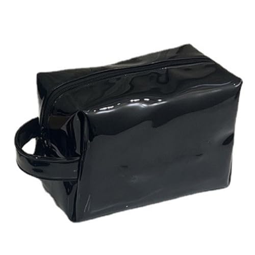 Make -up -Tasche Kosmetikbeutel Toilettenbeutel stilvolle Kapazität wasserdichte Reisebucher PU Leder Make -up -Beutel für Frauen Mädchen (Schwarz) von Pilipane