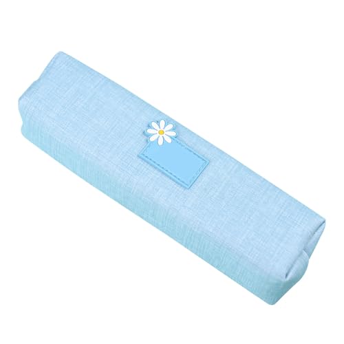 Pencil Case Punch Bag entzückende Gänseblümchenmuster wasserdichtes Leinwand -Stiftbeutel -Organisator für Schüler Schullieferung mit großer Kapazität 8,3 x 2 Zoll von Pilipane
