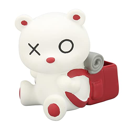 Pilipane Bear Penhalter süßer Cartoon -Stil handbemalte Harzbleistifthalter für Home School Office Multi Purpose Desk Organizer Leuchtung Farben Langlebiges Material es von Pilipane