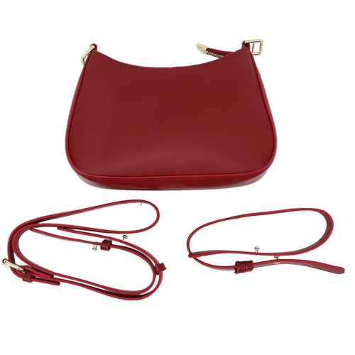 Pilipane Frauen Umhängetasche Retro Vintage PU Leder Verstellbares Riemen kleiner Handtasche Unterarmtasche für Damen Shopping Dating Pendeln rot Pilipane Frauen Umhängetasche Retro Vintage PU Leder Verstellbares Riemen kleiner Handtasche Unterarmtasche für Damen Shopping Dating Pendeln rot von Pilipane