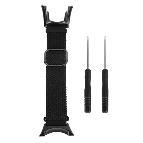 Pilipane Geflochtenes elastisches Nylon -Uhrenband weich bequem bequem verstellbarer Riemen Ersatz für Ambit 1 2 2S 2R 3 Sport 3 Spitzen -Schnellfreisetzungs -Armband mit Schraubendreher (Schwarz) von Pilipane