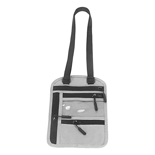 Pilipane Hals Brieftasche Leichtes Reisenhals Passporthalter Brieftasche Multifunktional RFID Blockierende Stash -Hals -Beutel für Business Trip Studie Nylonmaterial einstellbares Riemen (Hellgrau) von Pilipane