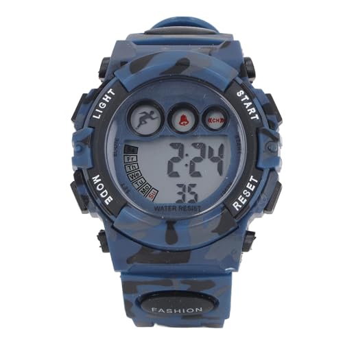 Pilipane Kids Camouflage Digital Watch Multifunktional wasserdichte LED -Hintergrundbeleuchtung Sportwache für Jungen im Alter von 5 17 Jahren mit Wecker Datum 50m wasserdicht und (Blau) von Pilipane