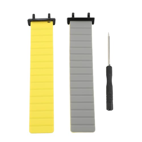 Pilipane Magnetisches Silikon Uhrenband für T Rex 3 Schnellfreisetzungen Schweißfestes Sportwächter Armband Gurt (Graugelb) von Pilipane