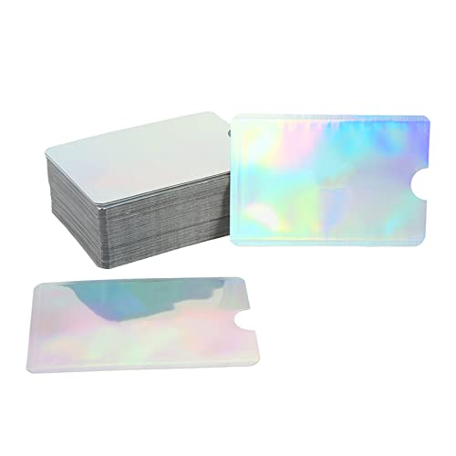 Pilipane RFID -Blockierung von Ärmeln Premium Aluminium Folienkartenschutz Anti -DeMagnetization Anti Skimming Secure Storage für Kreditkarten Bankkarten ID -Karten 100pcs 92x62mmmm (Silber) von Pilipane