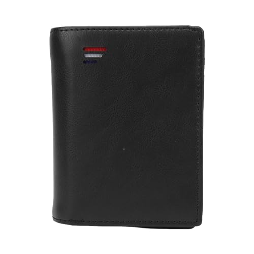 Pilipane RFID-blockierende Geldbörse, Geldbörse mit Mehreren Karten, Reißverschluss, stilvoll, leicht, tragbar, Kartenhalter mit vertikaler Öffnung für Damen und Herren, Reise- und (Schwarz) von Pilipane