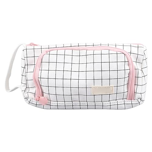 Pilipane Schöne Leinwand Bleistifttasche Großkapazität Mehrzweck breites Eröffnungs -Tragbares Bleistiftkoffer für Schreibwarenbedarf von Girls School Office von Pilipane