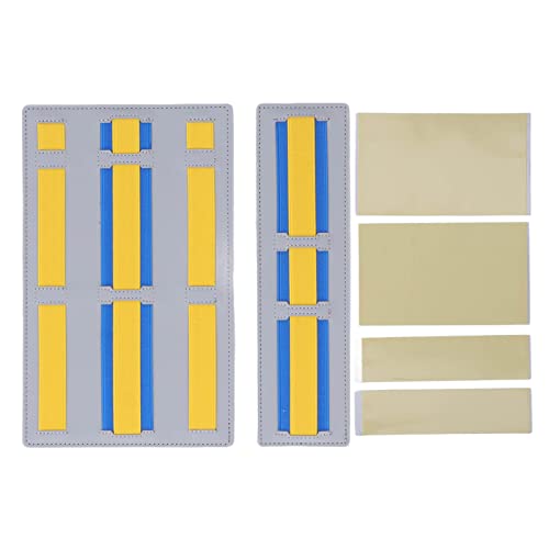 Pilipane Tragbarer elektronischer Organizer Faltbarer Klebstoff -Tech -Speicher für Laptop -Notebook -Kabel Kabel Wireless Maus Desktop Organizer Sperrholz PU Leder 26x16cm 26x7cm (Gelb) von Pilipane