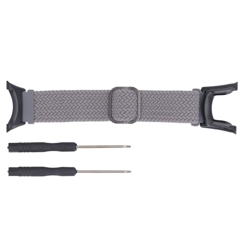 Pilipane Uhrenarmband aus gewebtem Nylon, verstellbar, waschbar, atmungsaktiv, leicht, geflochtenes Nylon-Uhrenarmband, Ersatz für Ambit 1 2 2S 2R 3 Sport 3 Run 3 PEAK, Herren und Damen (Grau) von Pilipane