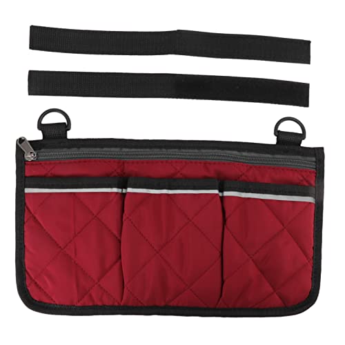 Rollstuhl -Seitenbeutel wasserdichte Polyester Multi -Taschenlager -Organizer Beutel für Rollstuhl Walkers Roller Mobile Stühle Elektrische Roller (Rot) von Pilipane