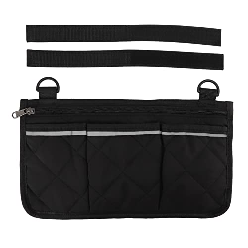 Rollstuhl -Seitenbeutel wasserdichte Polyester Multi -Taschenlager -Organizer Beutel für Rollstuhl Walkers Roller Mobile Stühle Elektrische Roller (Schwarz) von Pilipane