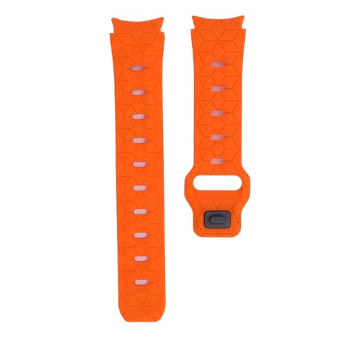 Sehen Sie sich Band Silicone Football Textur Schnellveröffentlichung Dual Color Watch Armband für Galaxy Watch 6 5 4 (Orange) von Pilipane