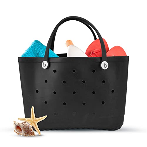 Strandtasche Gummi Tote Bag,Große Shopper Einkaufstasche für Damen,Wasserdichte Reisetasche für Frauen Waschbar Tote Bag Handtasche,Sport Strand Markt Pool Einkaufstasche Strandtaschen von Pilipane