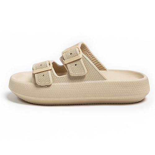 Pillow Slides Kissensandalen für Damen und Herren, extrem bequem, ergonomisches Design, gepolsterte Sohle, leicht zu reinigen, leicht, Sandstein, 12.5-13 Women/11-12 Men Pillow Slides Kissensandalen für Damen und Herren, extrem bequem, ergonomisches Design, gepolsterte Sohle, leicht zu reinigen, leicht, Sandstein, 12.5-13 Women/11-12 Men von Pillow Slides