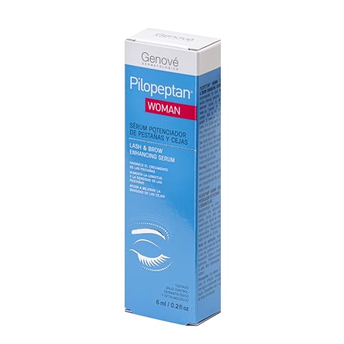 Pilopeptan Woman Serum für Wimpern und Augenbrauen | aktiviert das Wachstum, erhöht Länge und Dichte, hypoallergen, 6 ml von Pilopeptan
