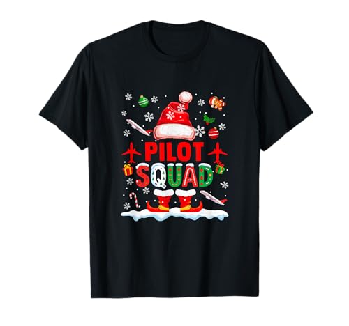 Pilot Squad Herren Job Weihnachten Weihnachtsmann Kostüm Fliege T-Shirt Pilot Squad Herren Job Weihnachten Weihnachtsmann Kostüm Fliege T-Shirt von Pilot Christmas Costume