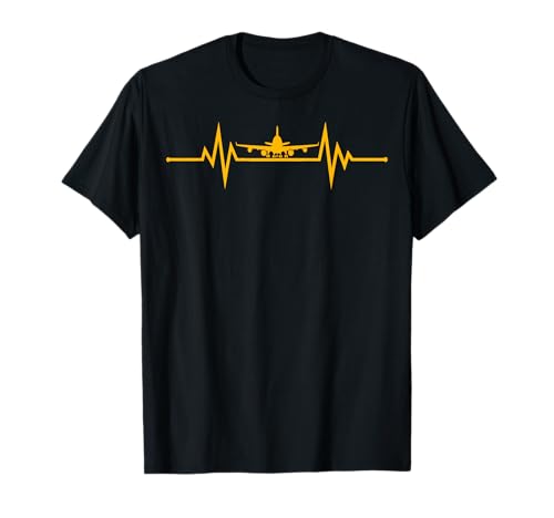 Funny Woman Pilot Flugzeug Herzschlag T-Shirt Funny Woman Pilot Flugzeug Herzschlag T-Shirt von Pilot Christmas Funny Airline Present