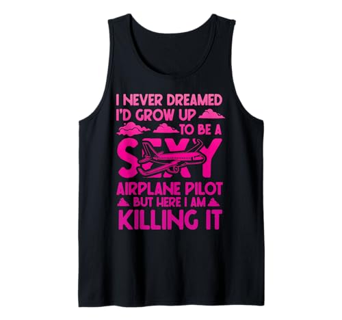 Funny Woman Pilot Flugzeug Tank Top Funny Woman Pilot Flugzeug Tank Top von Pilot Christmas Funny Airline Present