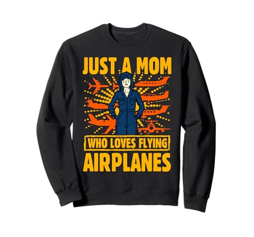 Nur eine Mutter, die es liebt, Flugzeuge zu fliegen. Frauen Sweatshirt Nur eine Mutter, die es liebt, Flugzeuge zu fliegen. Frauen Sweatshirt von Pilot Christmas Funny Airline Present