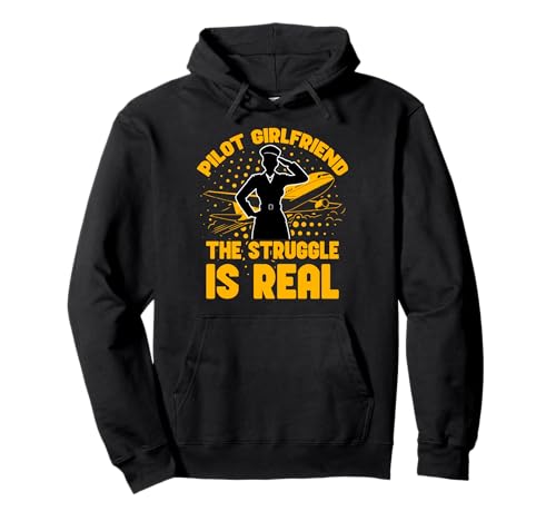 Pilot Freundin der Kampf ist echte Frauen Pullover Hoodie Pilot Freundin der Kampf ist echte Frauen Pullover Hoodie von Pilot Christmas Funny Airline Present