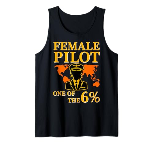 Pilotin auf dem 6% Funny Woman Pilot Flugzeug Tank Top Pilotin auf dem 6% Funny Woman Pilot Flugzeug Tank Top von Pilot Christmas Funny Airline Present