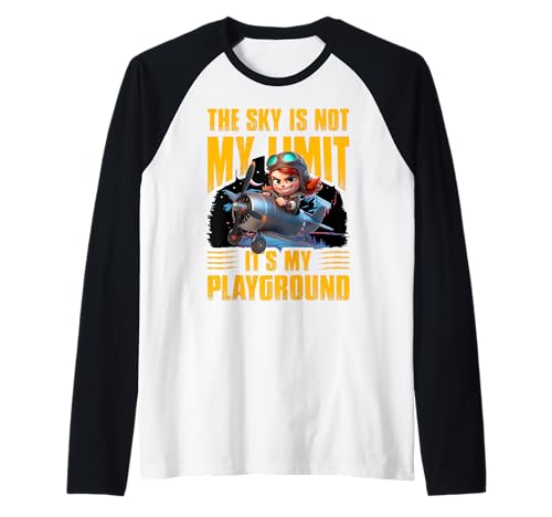 Sky ist nicht mein Limit ist mein Playground Women Raglan Sky ist nicht mein Limit ist mein Playground Women Raglan von Pilot Christmas Funny Airline Present