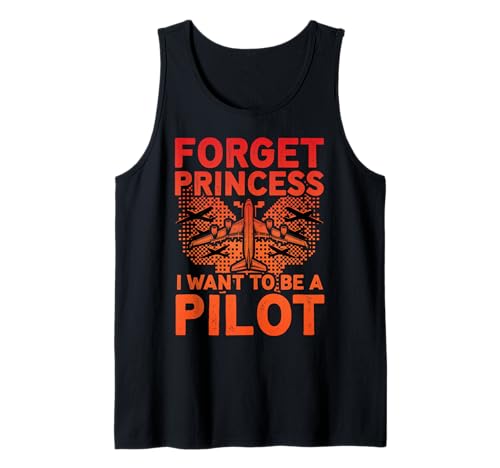 Vergiss Prinzessin, ich möchte Pilotin werden, Frauen Tank Top Vergiss Prinzessin, ich möchte Pilotin werden, Frauen Tank Top von Pilot Christmas Funny Airline Present