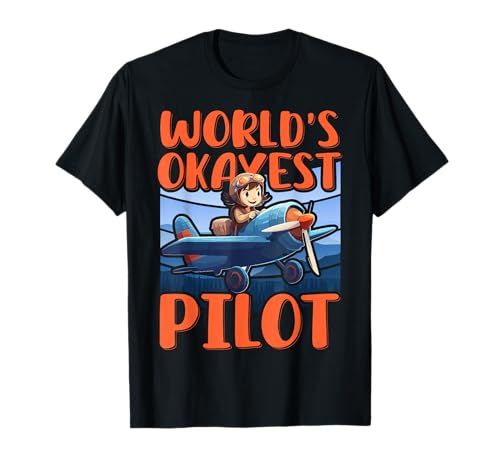 World Okayest Pilot Funny Woman Flugzeug T-Shirt World Okayest Pilot Funny Woman Flugzeug T-Shirt von Pilot Christmas Funny Airline Present