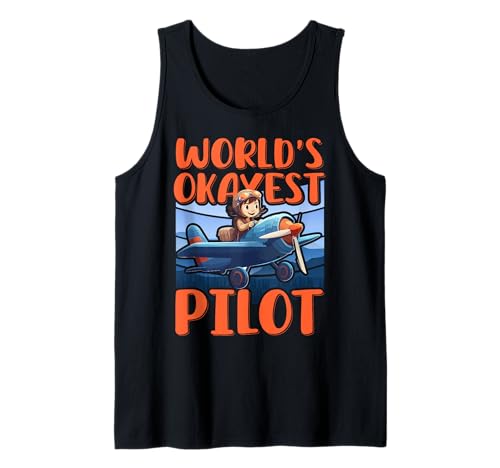 World Okayest Pilot Funny Woman Flugzeug Tank Top World Okayest Pilot Funny Woman Flugzeug Tank Top von Pilot Christmas Funny Airline Present