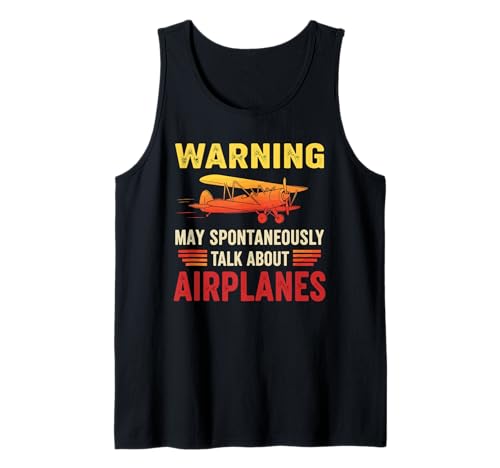Lustiges Flugzeug Neuheit für Männer Frauen Flugzeug Luftfahrt Pilot Tank Top von Pilot Gifts Aviation Flying Airplane Accessories
