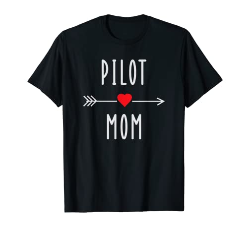 Pilot Mom lustiges Muttertagsgeschenk für Damen, Flugzeug, Pilot, Mutter T-Shirt von Pilot Mom Funny Mother's Day Gift Womens Airplane