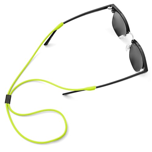 Pilotfish Brillenband, Silikon-Sonnenbrillenband für Brillen, verstellbare Brillenkette (Neongrün) Hi-vis Green von Pilotfish