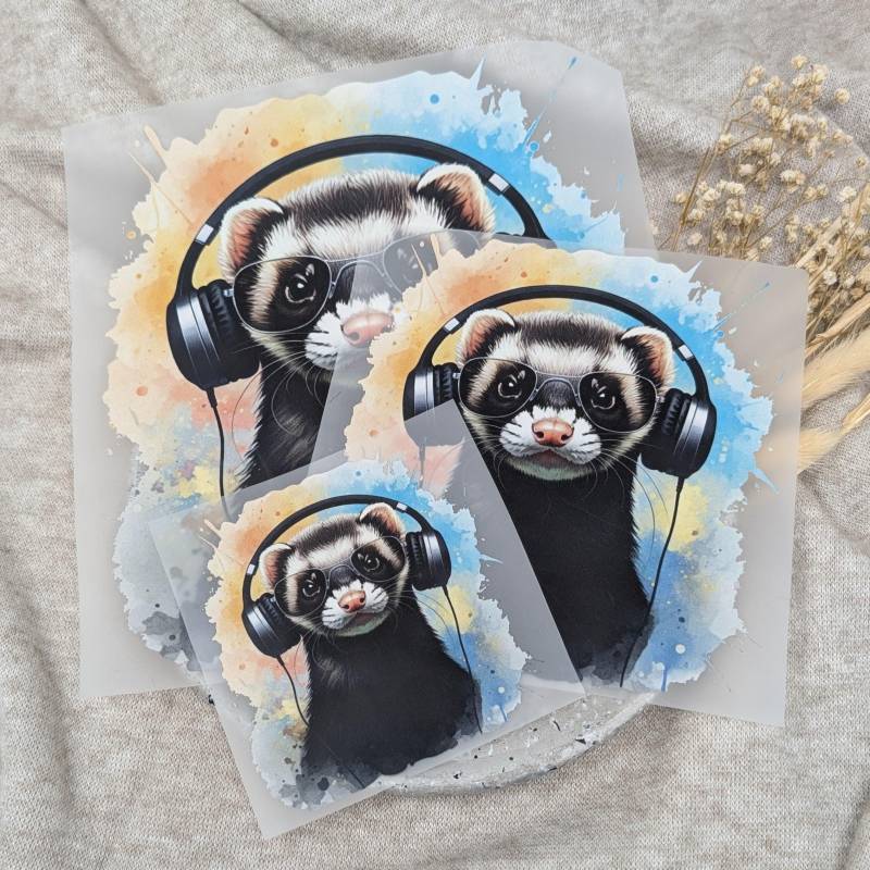 Bügelbild Frettchen Watercolor von PimpMyTex